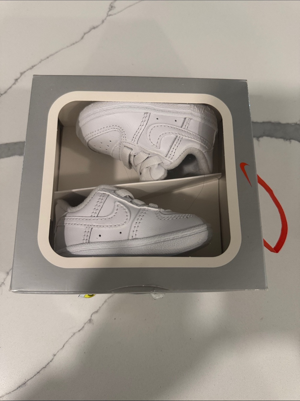 Nike White Baby & Walker Leather Sneakers
